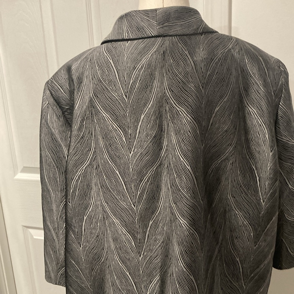 Ming Wang gray black open front jacket PL - Picture 3 of 10